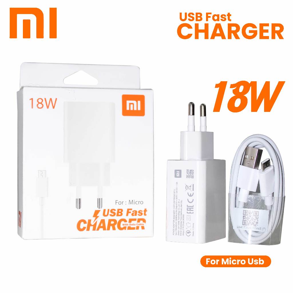 Charger For Xiaomi MDY-10-EF Charger 18W Micro Usb & Type C Ori  - MDY 10 EF Fast Charging
