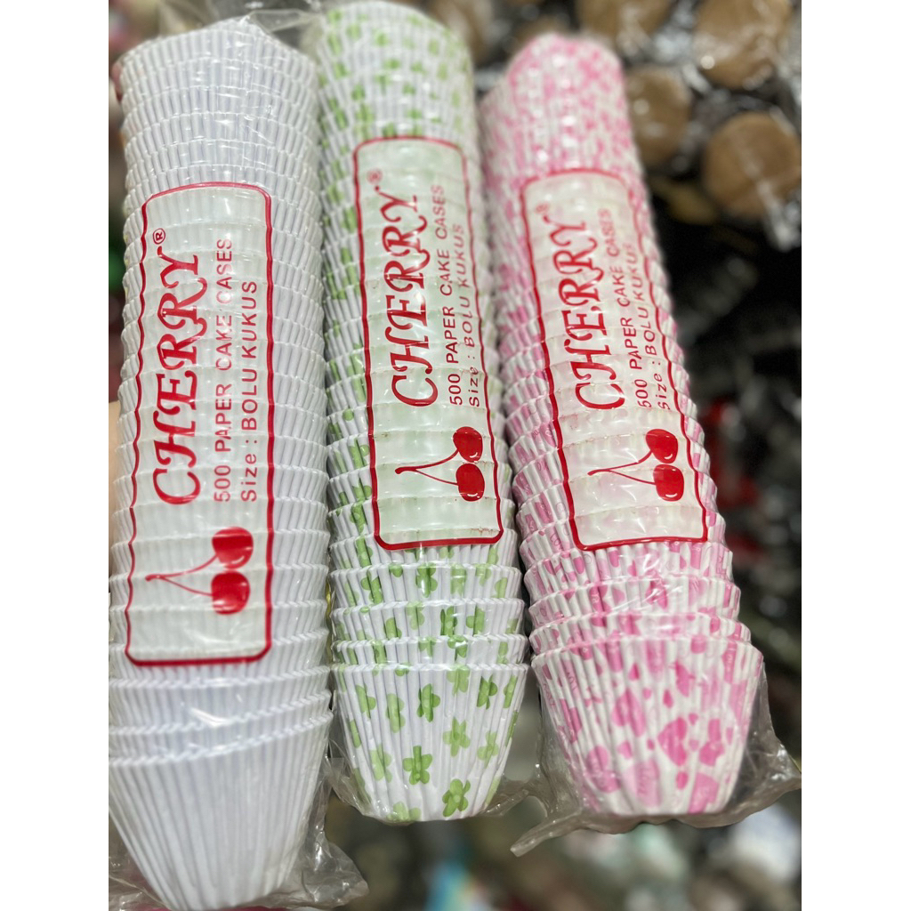 [ 500pcs ] Cherry Paper Cake Case ( Bolu kukus ) Kertas Bolu Kukus, Cup Cake