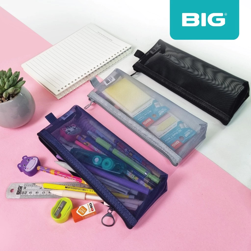 

BIG Zipper Pencil Case RIT PF-052 Kotak Tempat Pensil Jaring Resleting - ATK