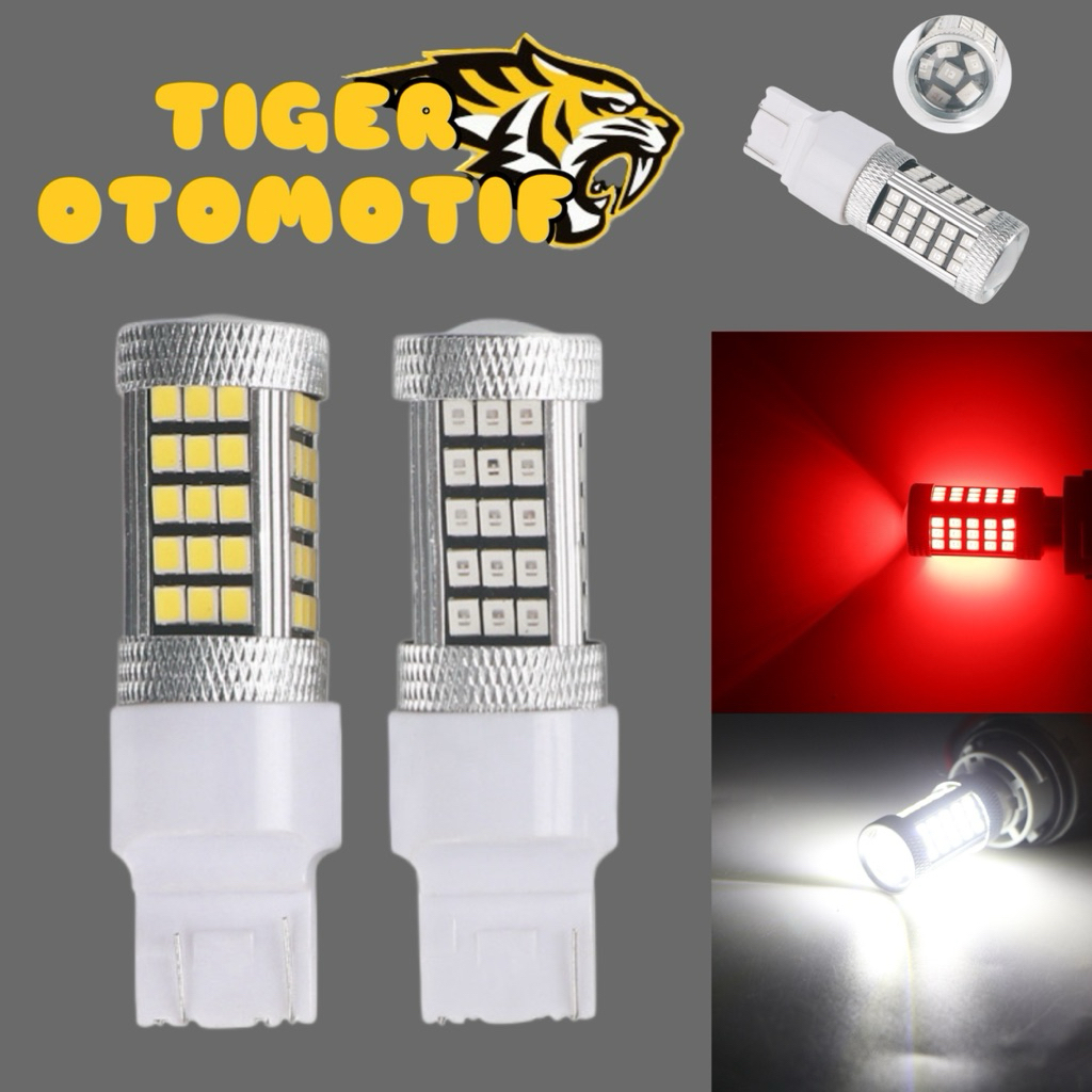 (1 Pcs) Lampu Led T20 66 Smd Lampu Rem Kedip LED 7443 Cucuk Tancap Super Terang Lampu Belakang Mobil