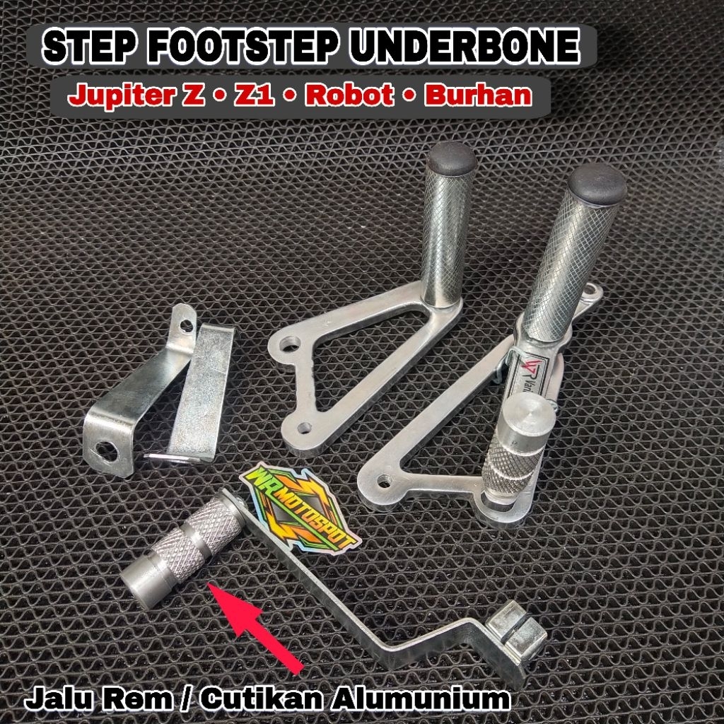 Step Footstep Underbone Jalu Rem Aluminium Jupiter Z1 • Robot • Z • Burhan Premium