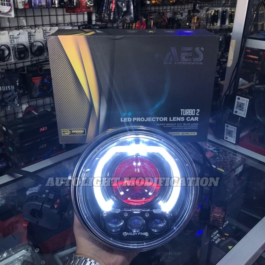 BILED NINJA SS CUSTOM BILED AES TURBO GEN 2 MINI LASER 3 MATA AES FULL SET REFLEKTOR