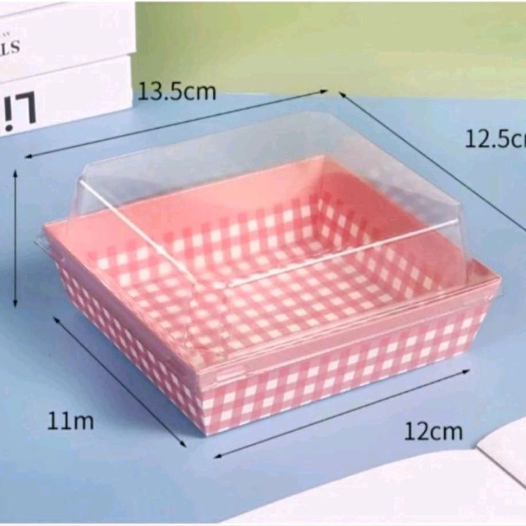 

10 pcs paper box kotak motif kotak2 pink 11x12cm
