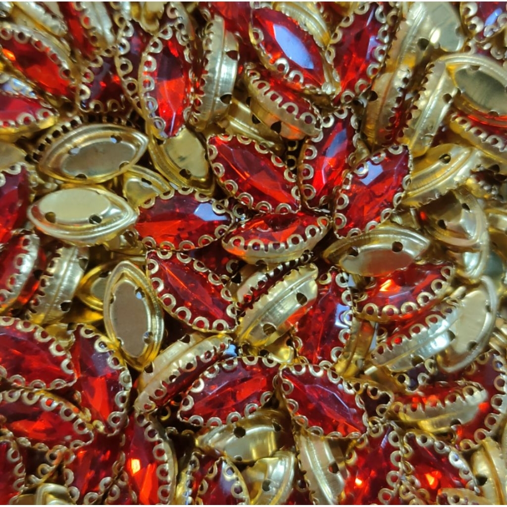 Payet cangkang tapak gold 50pcs / Payet sampan tapak gold