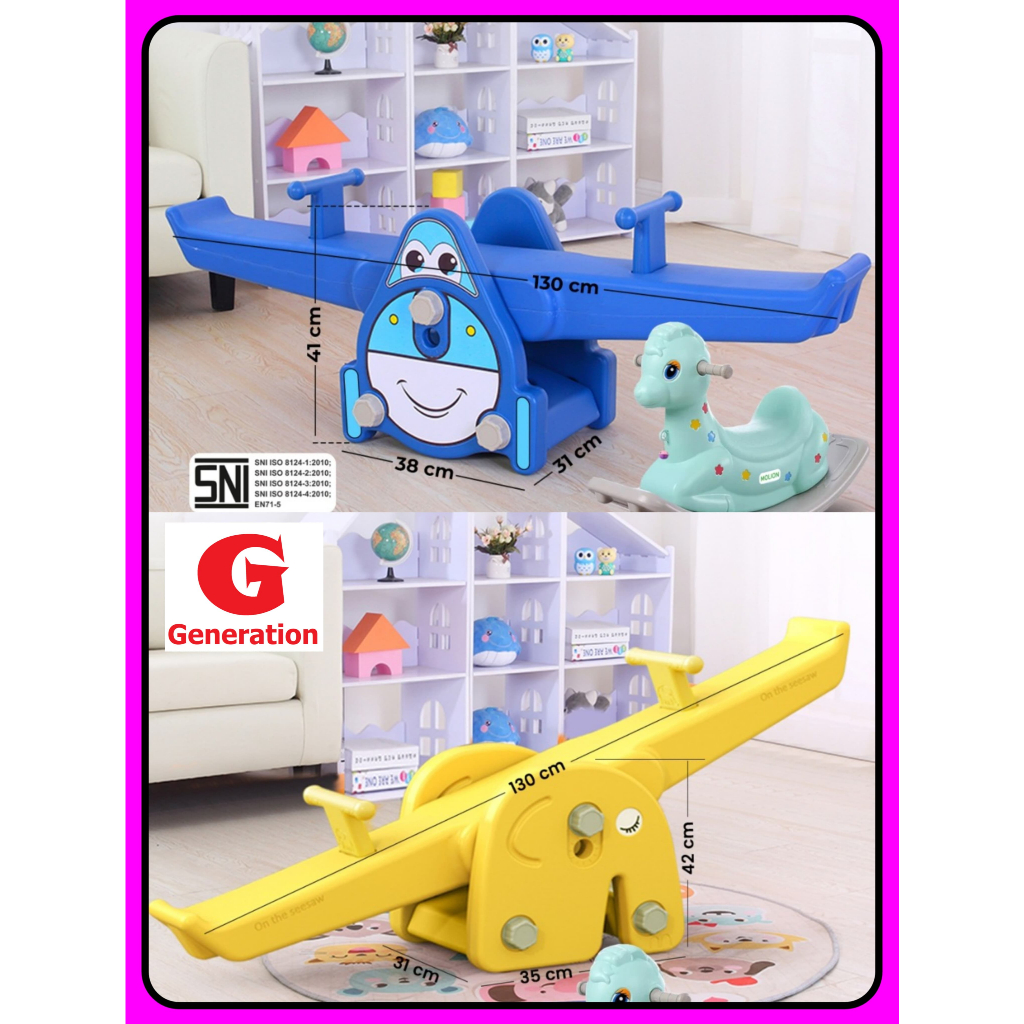 Mainan Jungkat Jungkit Mainan Anak Jungkat Jungkit Bahan HDPE Jungkat-Jungkit Playground MOLION
