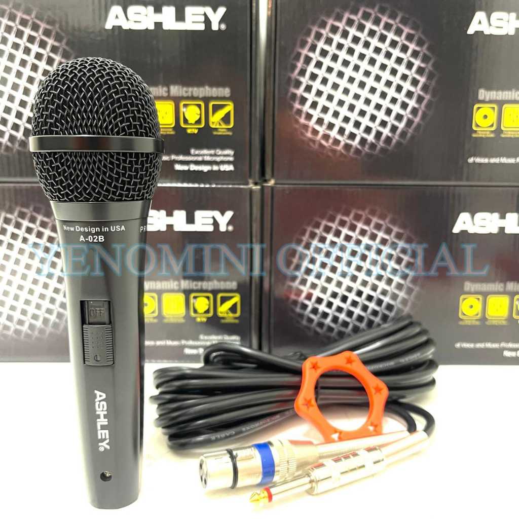 Mic Kabel Ashley A 02B Black Series Original A02 B Hitam Ashley A 02 Free Ring & Box Kabel -+4meter 