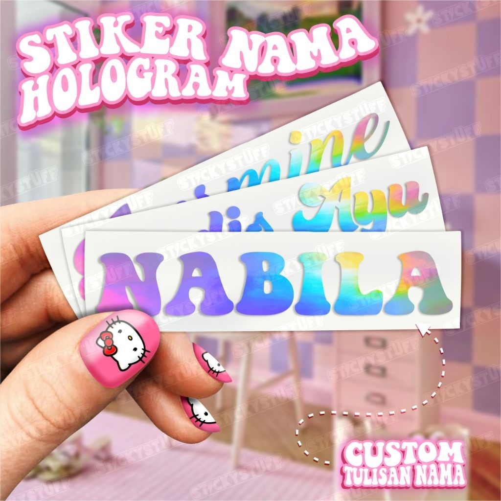 

Stiker Tulisan Nama Hologram 15 Cm Reflektif Cutting Stiker