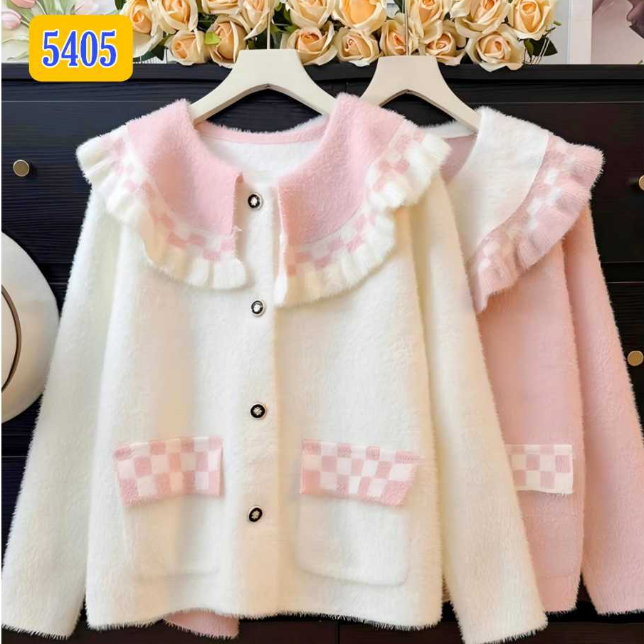 Arsofashionshop/Cardi Rajut Kombi Kotak 5405/Atasan Rompi Korea Import Ootd Casual Remaja Kekinian