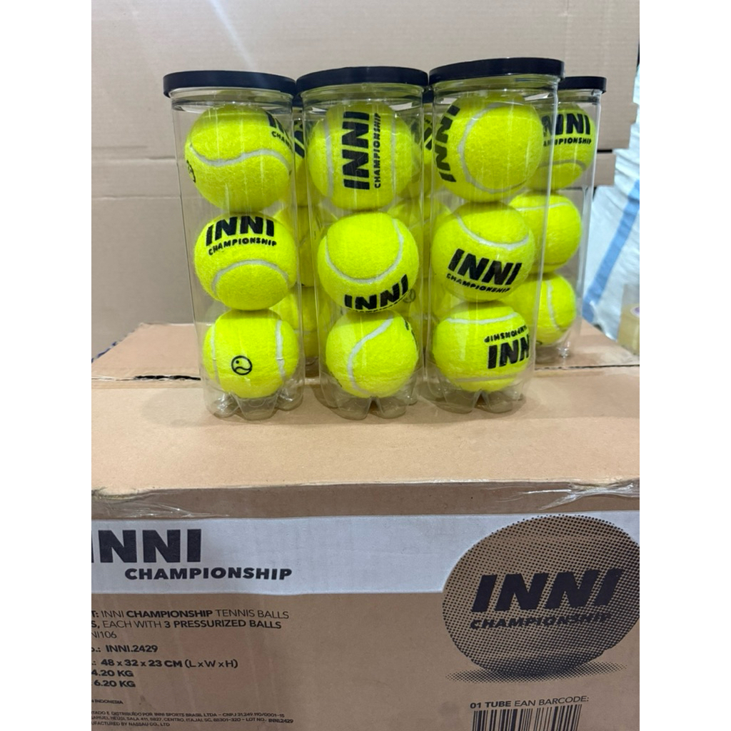 Bola Tenis Lapangan Championship Nassau ( Inni ) Isi 3 / Tennis Training Ball Bola Latihan Isi 3