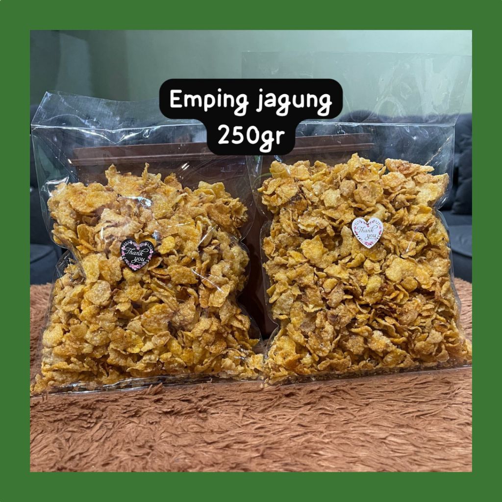 

Emping Jagung Gurih Asin Isi 250gram