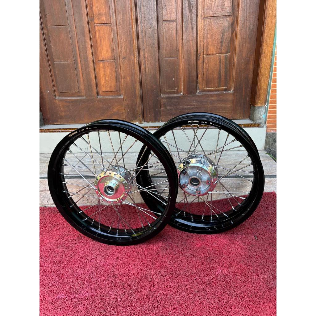 Rakitan Velg Jari Jari Vixion NEW Ukur 250/350 Ring 17 Wheelset Supermoto Yamaha Vixion NVL/NVA Tanp