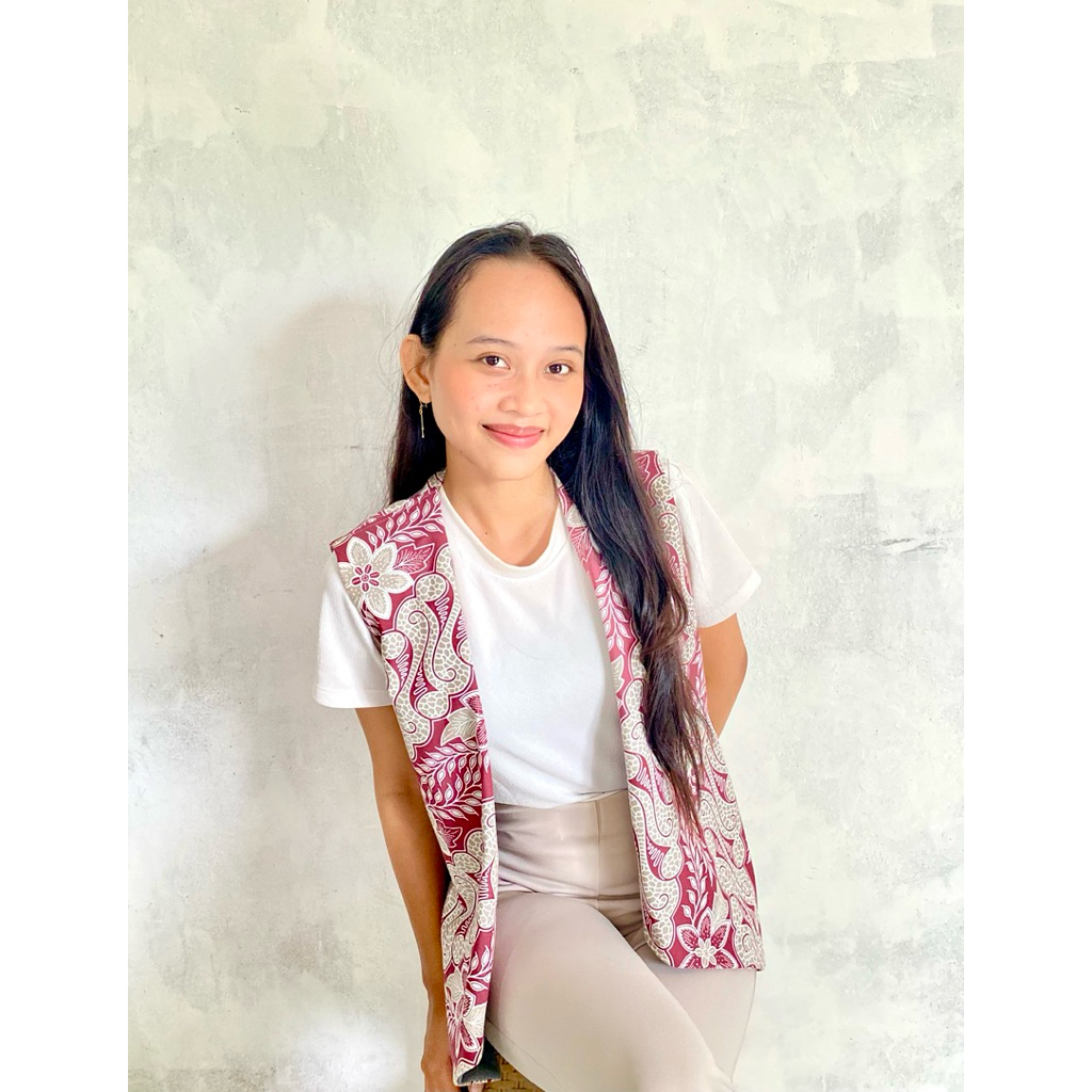 Vest Batik Wanita | rompi batik modern | rompi formal wanita | batik kekinian