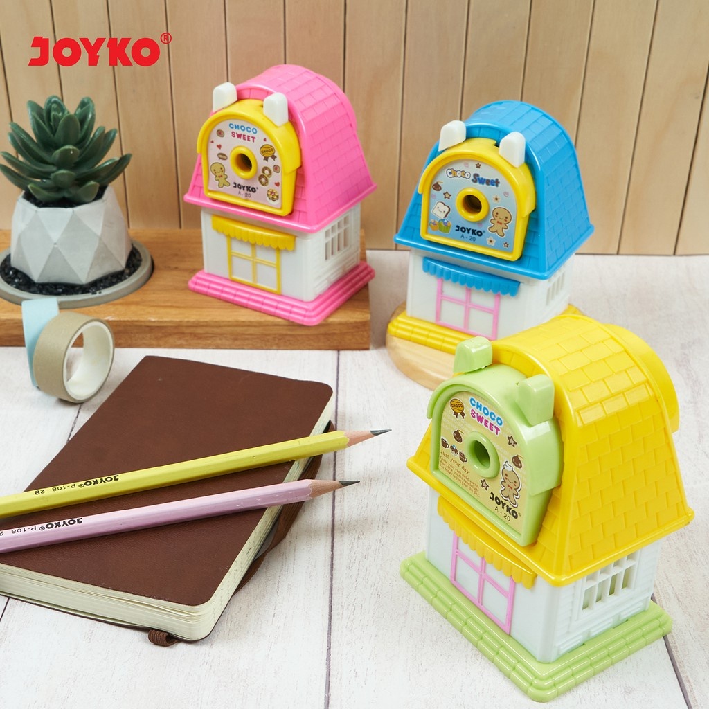 

Rautan Pensil Putar Joyko [A-20] / Serutan Pensil Putar Karakter Rumah / Kerokan Meja Super Tajam