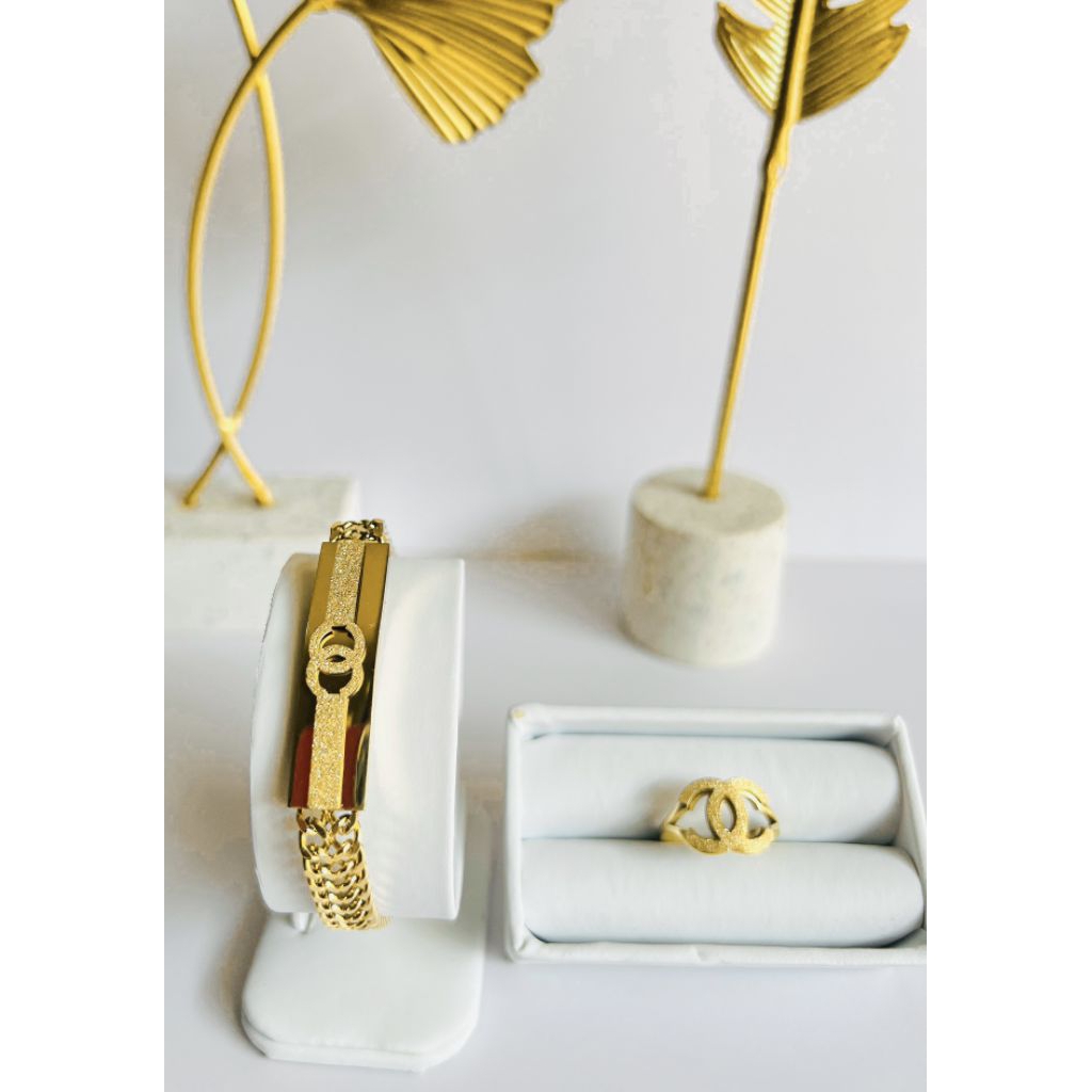 set perhiasan titanium premium asli