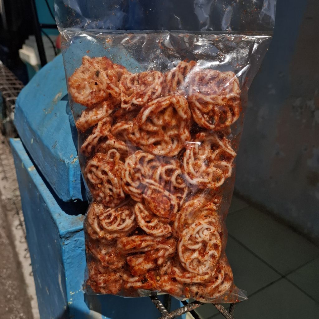 

kerupuk seblak pedo pedas daun jeruk 500gram
