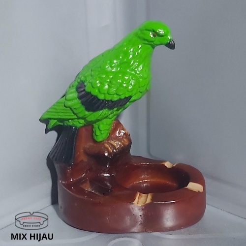 asbak unik burung perkutut mix warna