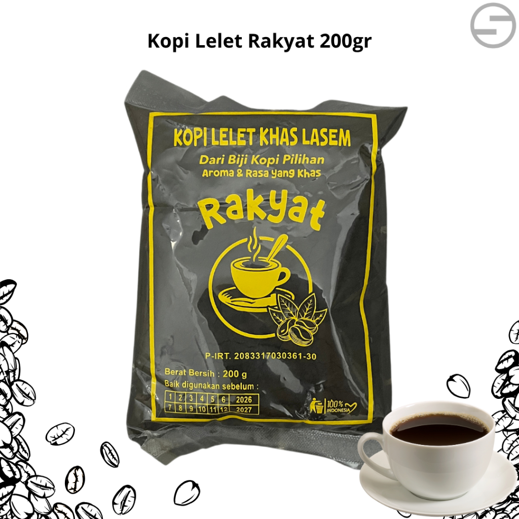 

KOPI LELET RAKYAT 200 Gr / KOPI Rakyat / Kopi lelet lasem Rembang Robusta Coffee