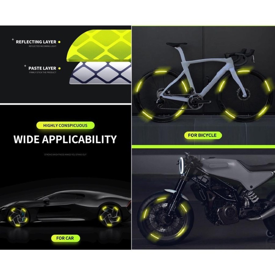 20pcs Stiker Sticker velg reflektor Mobil Motor