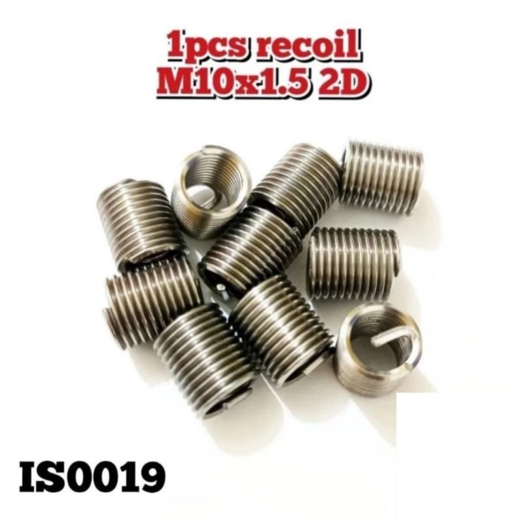 1pcs helicoil recoil m10x1.5 2D recoil baut 14 kasar baut industri