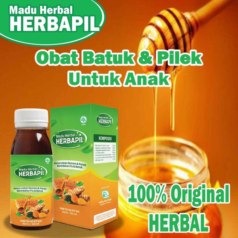 

Herbapil Madu Herbal Aman Cepat dan Tepat Atasi Batuk Pilek Sinusitis