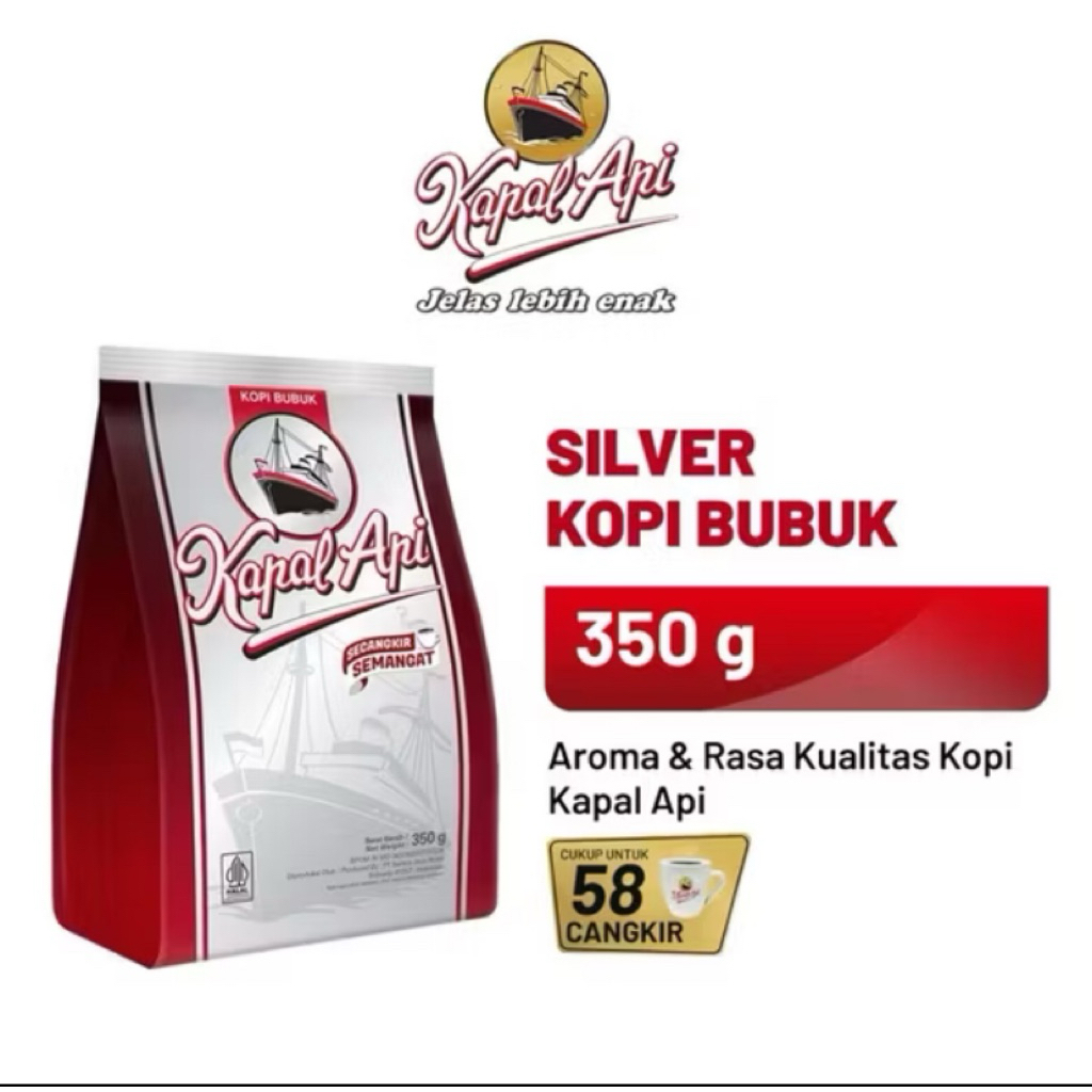 

Kopi kapal api semangat 350gr Silver