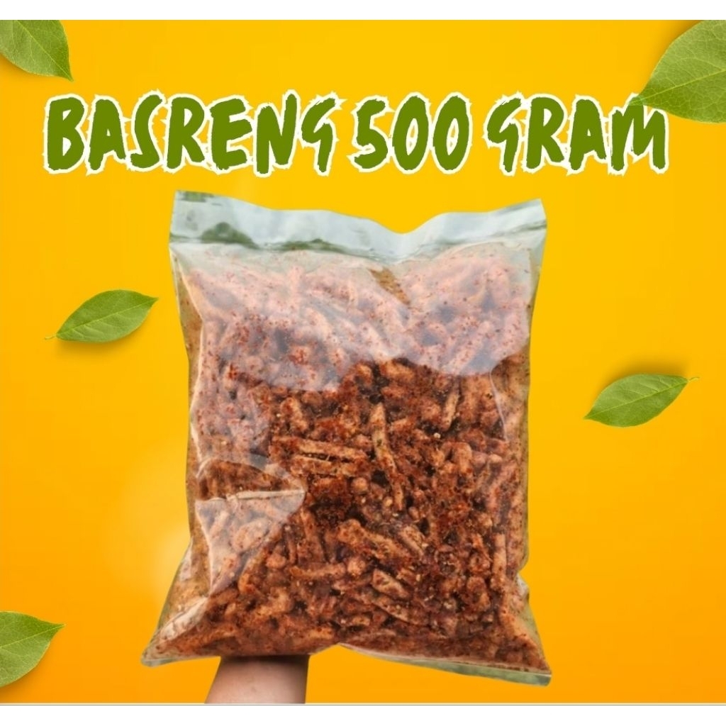 

Basreng Pedas Daun Jeruk 500gram Cemilan Makanan Snack