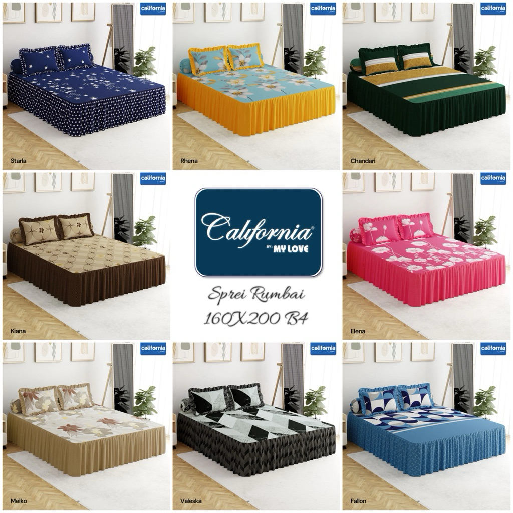 Sprei California Rumbai 160x200 B4 - Sprei Rumbai California 160x200 B4