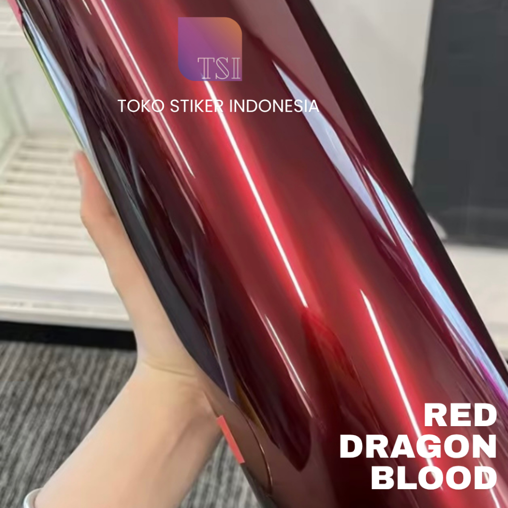 Stiker Skotlet Motor Hitam Lembayung Merah Candy Maroon Moonlight Scotlet Dragon Blood Red Glossy
