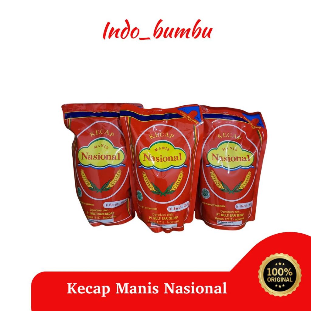 

[TERMURAH] Kecap Manis Nasional Refill 520ml
