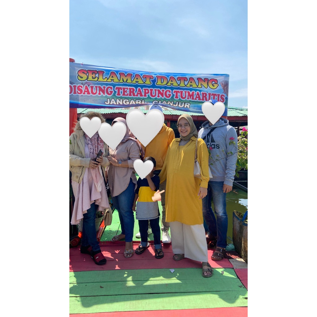 preloved tunik jumbo kuning mustard