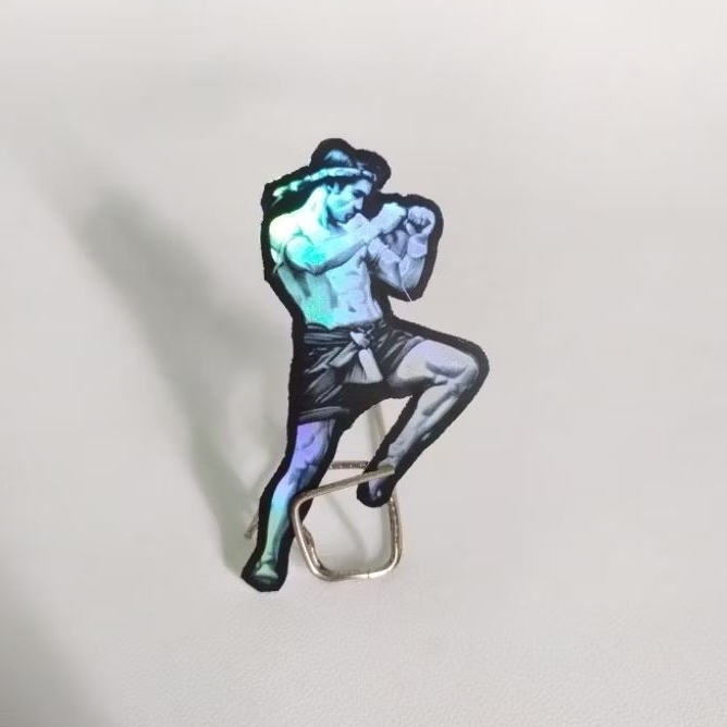 

Sticker hologram Muay Thai Lead Knee Shadow Fighting Beladiri KickBoxing Untuk hp Stiker laptop motor helm