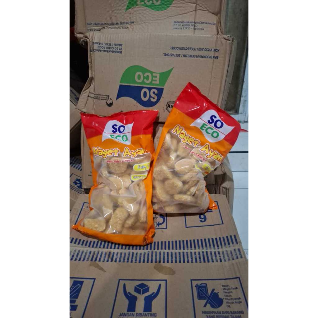 

NAGET AYAM SO ECO 1 kg CHICKEN NUGGET HALAL PRODUK DIJAMIN ORIGINAL 100% I RAHMA HERBAL KUMPLIT