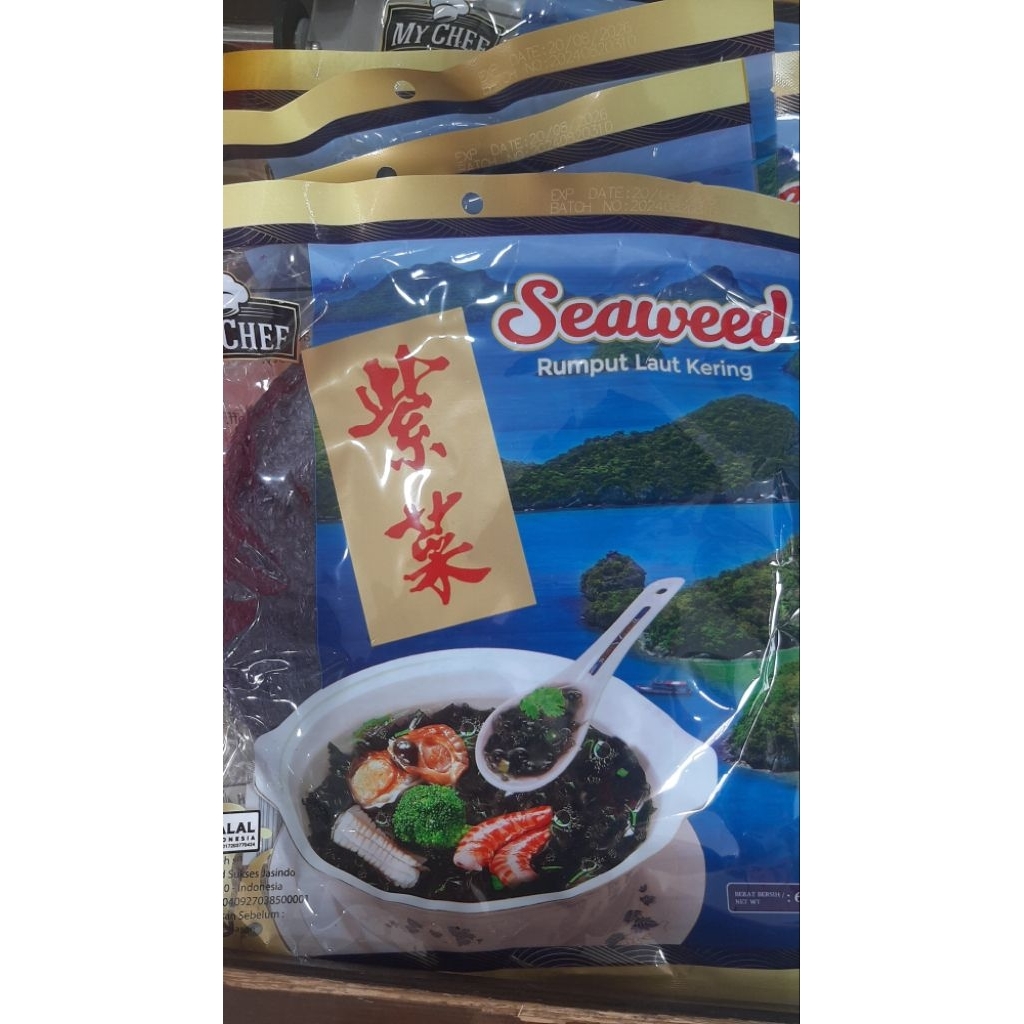 

MY CHEF Seaweed Rumput Laut Kering Bundar | Berat Bersih 60 gr