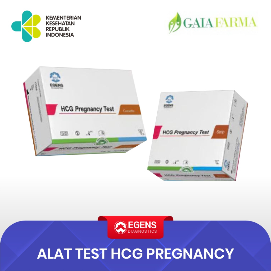 Test Pack HCG CASSETTE Egens - Tes Kehamilan HCG CASSETTE 1 Box Isi 25Pcs