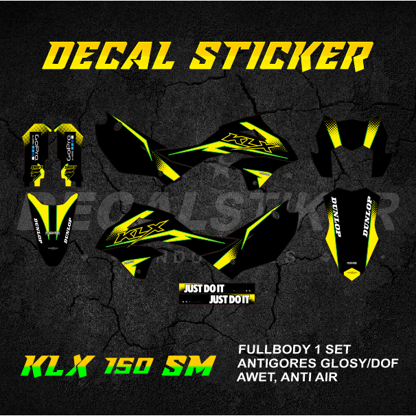 DECAL STIKER KLX 150 SM (003) DEKAL STICKER KLX SE S FULLBODY 2023 2024 2025 MERAH JINGGA OREN ORANY