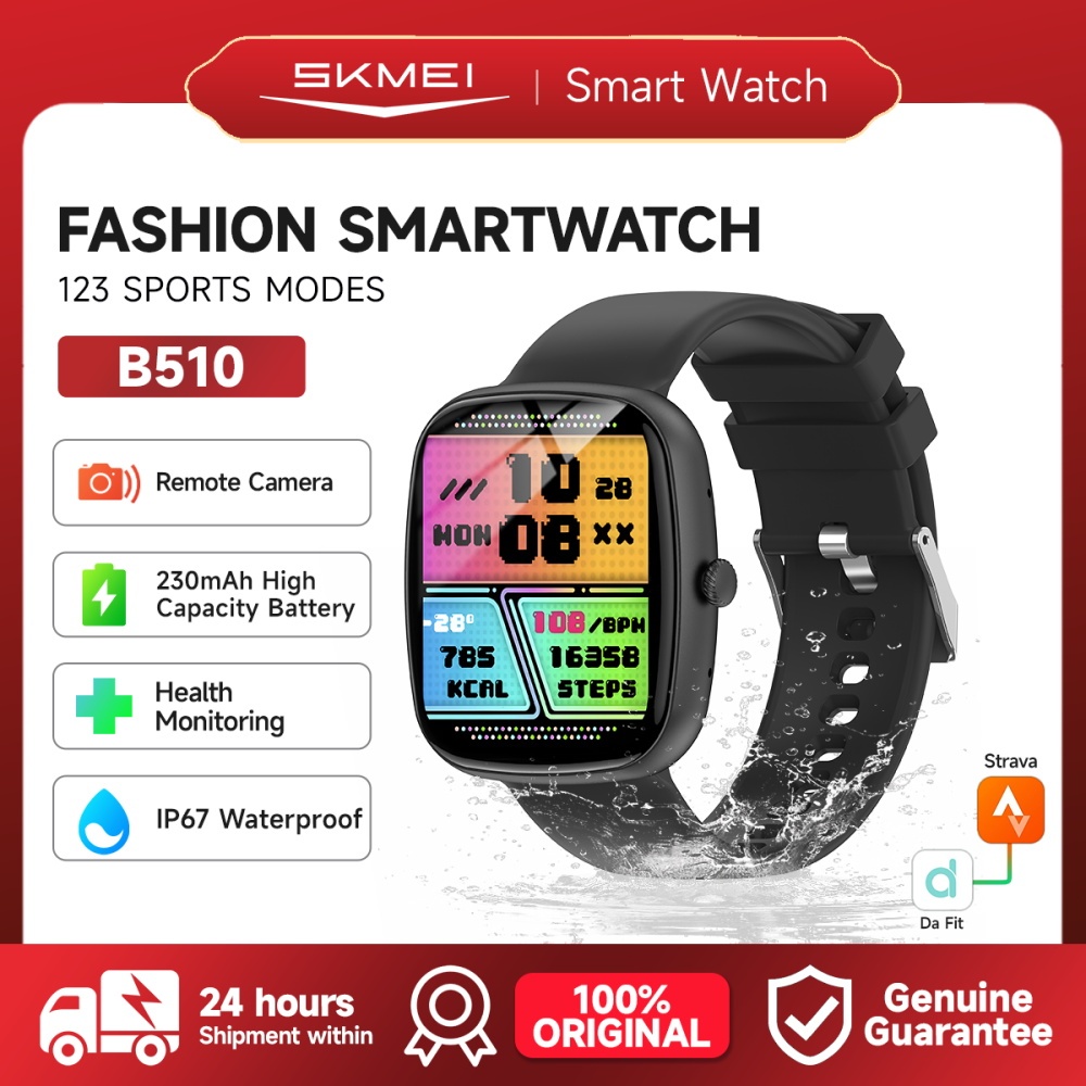 Skmei B510 jam smartwatch pria ip67 waterproof skmei smartwatch wanita  bluetooth call jam tangan ou