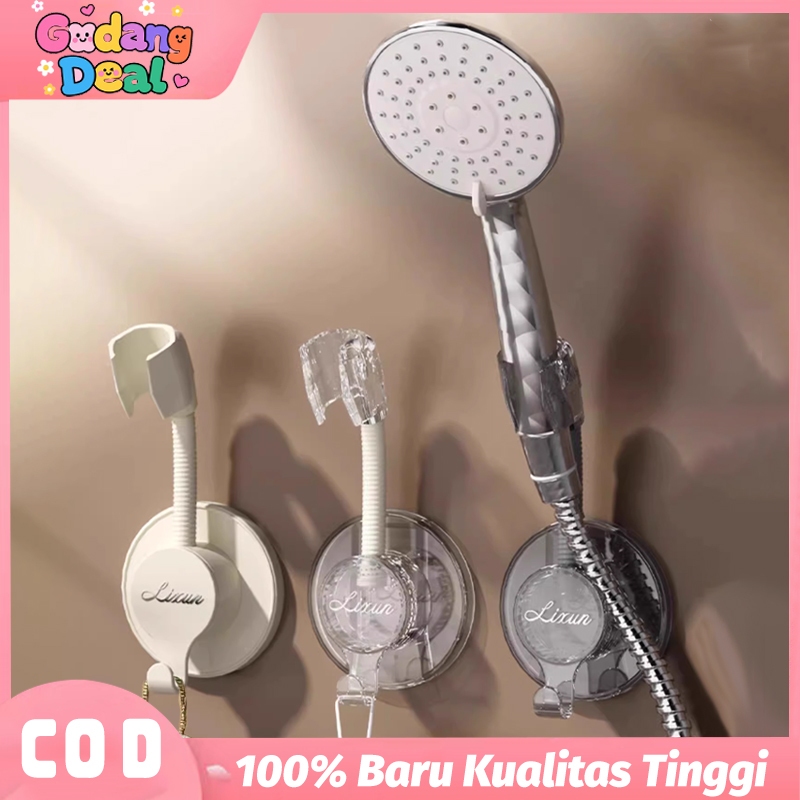 Dudukan Shower Adjustable 360° Holder Shower Modern Tanpa Bor untuk Kamar Mandi