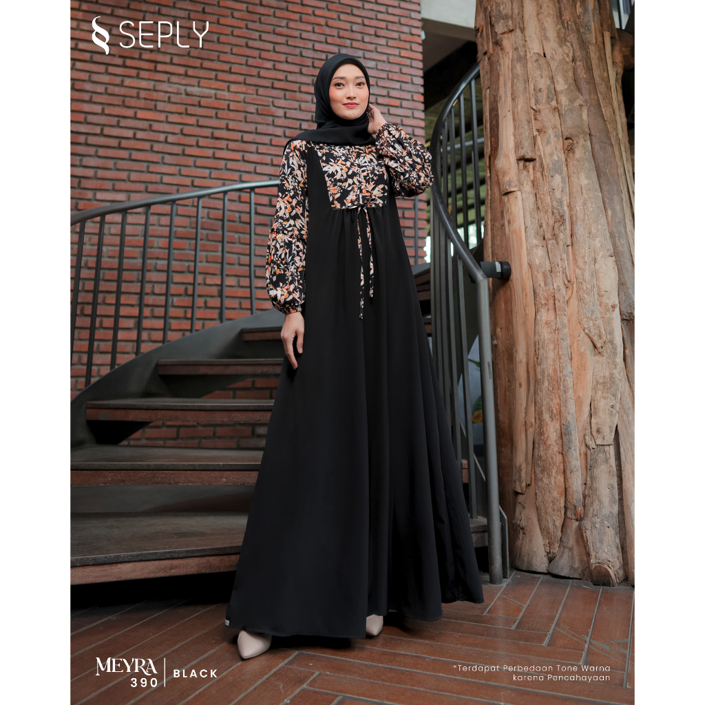BAJU MUSLIM DAILY WEAR BY SEPLY // SEPLY MEYRA 390 // BLACK // BLUE