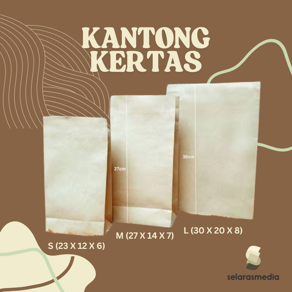 KANTONG KERTAS | PAPERBAG | KANTONG MAKANAN | PEMBUNGKUS MAKANAN
