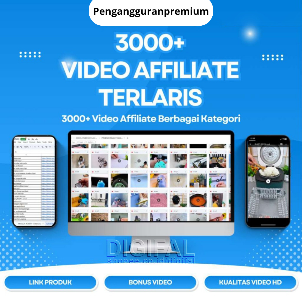 3000++ Video Berbagai Produk Shopee Affiliate Program & Link Produk