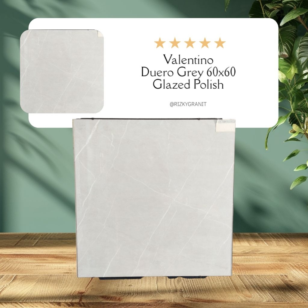 Granit Valentino Lantai 60x60 Duero Grey (Super Glossy)
