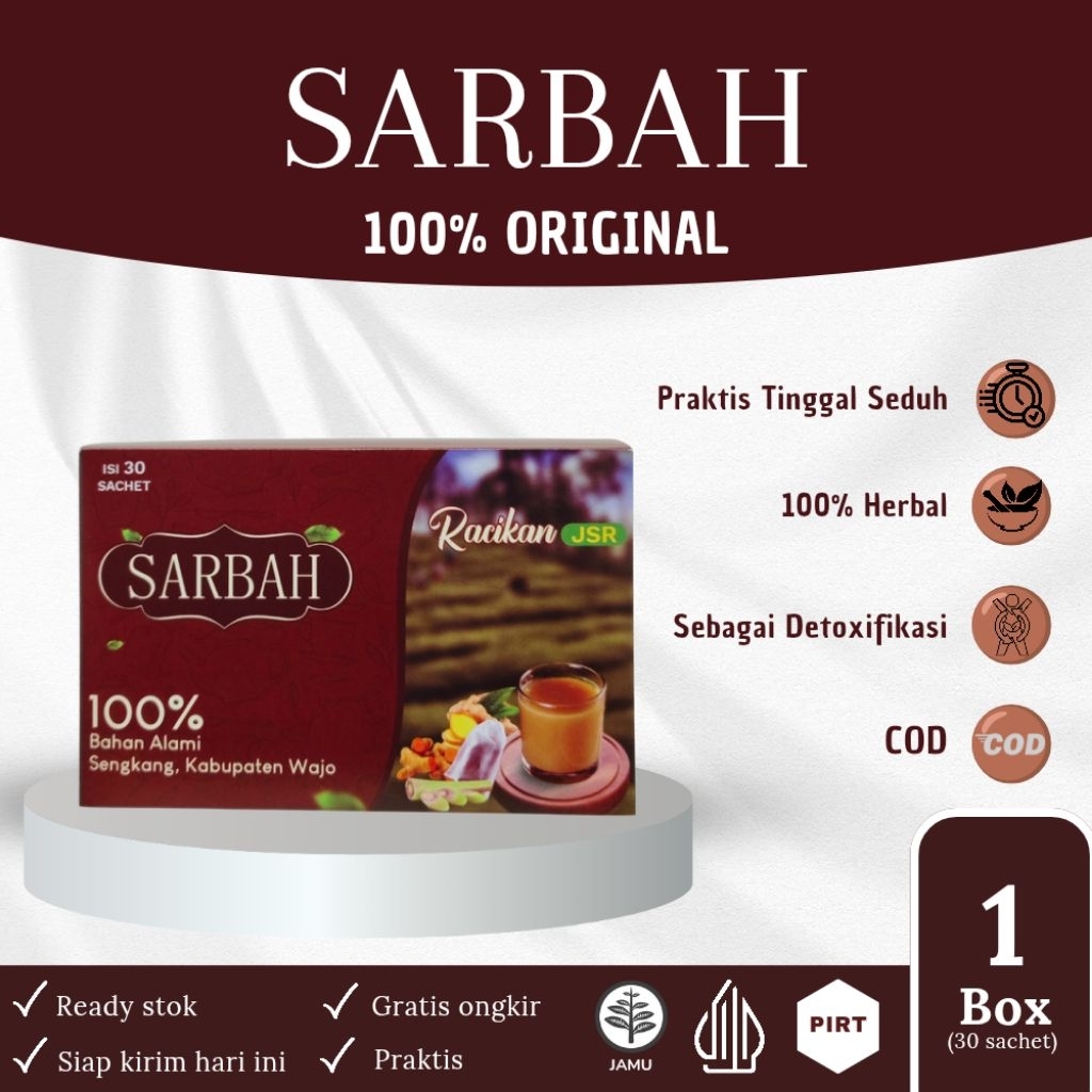 

SARBAH JSR | MINUMAN HERBAL JAHE KUNYIT SEREH ATASI PENYAKIT LAMBUNG GERD DAN STRES (OVERTHINKING) ANTI INFLAMASI BEGAH KEMBUNG DAN MUAL