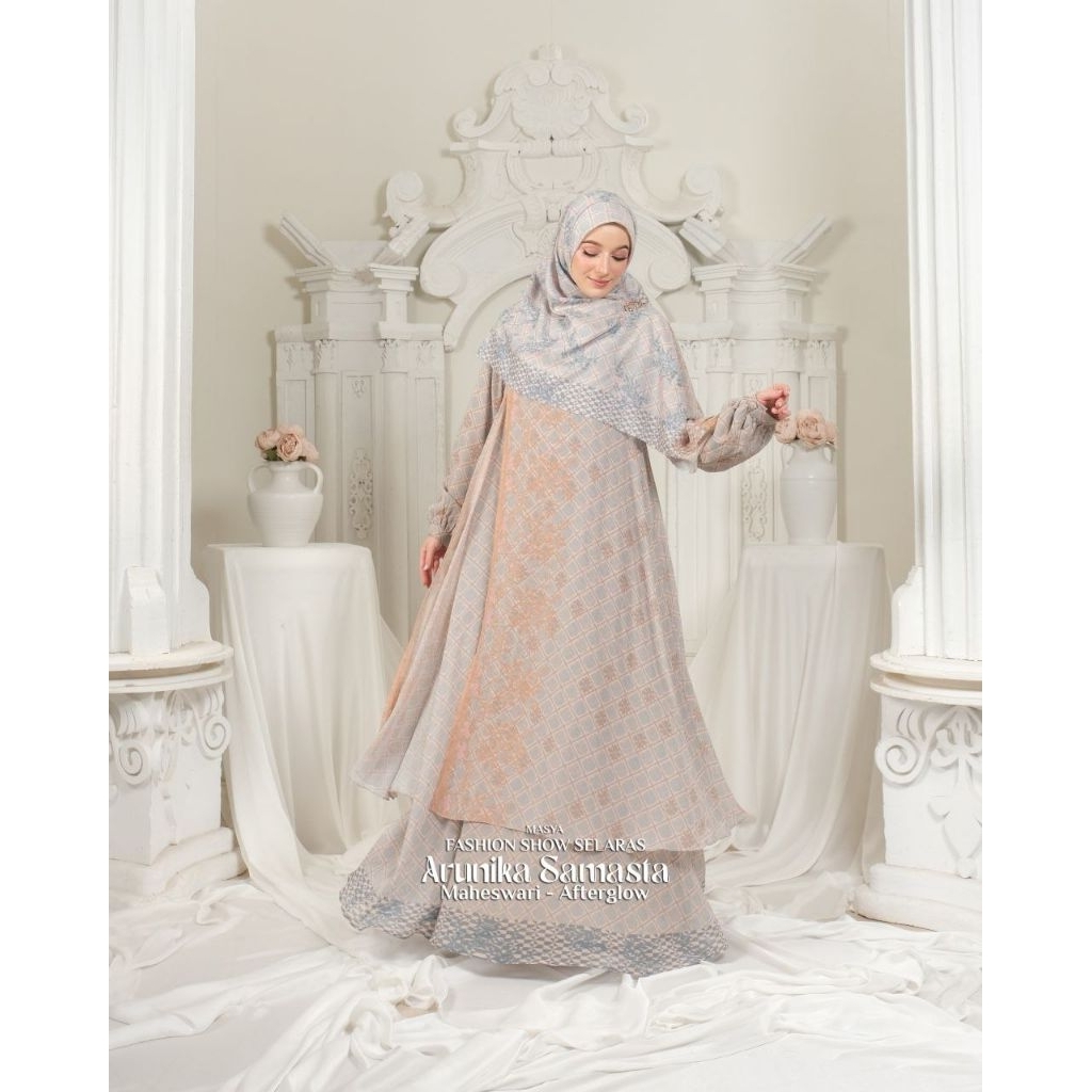 [MASYA_MADENIA SYARI] GAMIS SYARI TERBARU / DRESS SET PRINTING " MAHESWARI SET " BY MASYA