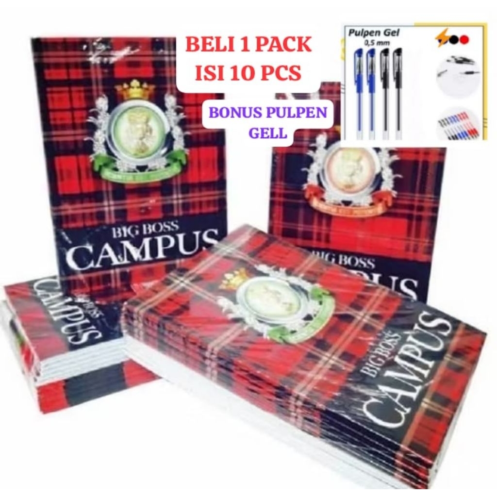 

(10 Pcs)100%ORIGINAL Buku Tulis BIG BOSS KAMPUS 50 LEMBAR / UKURAN BOXY PANJANG