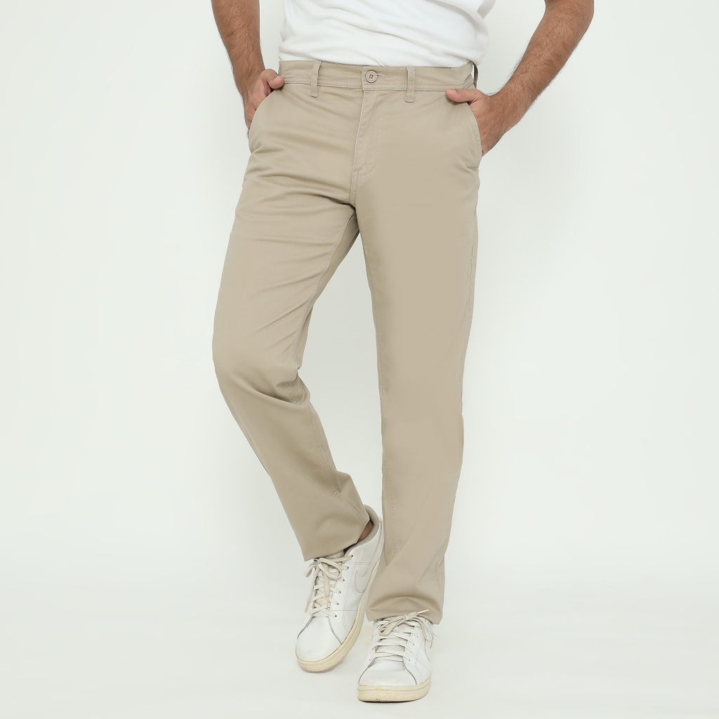 Platini Celana Chino Pria Panjang Cream 588047