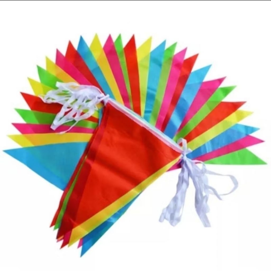 bendera segitiga warna warni umbul umbul segitiga merah putih