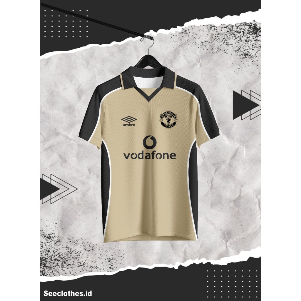 Jersey Vintage Seeclothes.id Manchester United Fantasy Emas 3rd 2001/2002