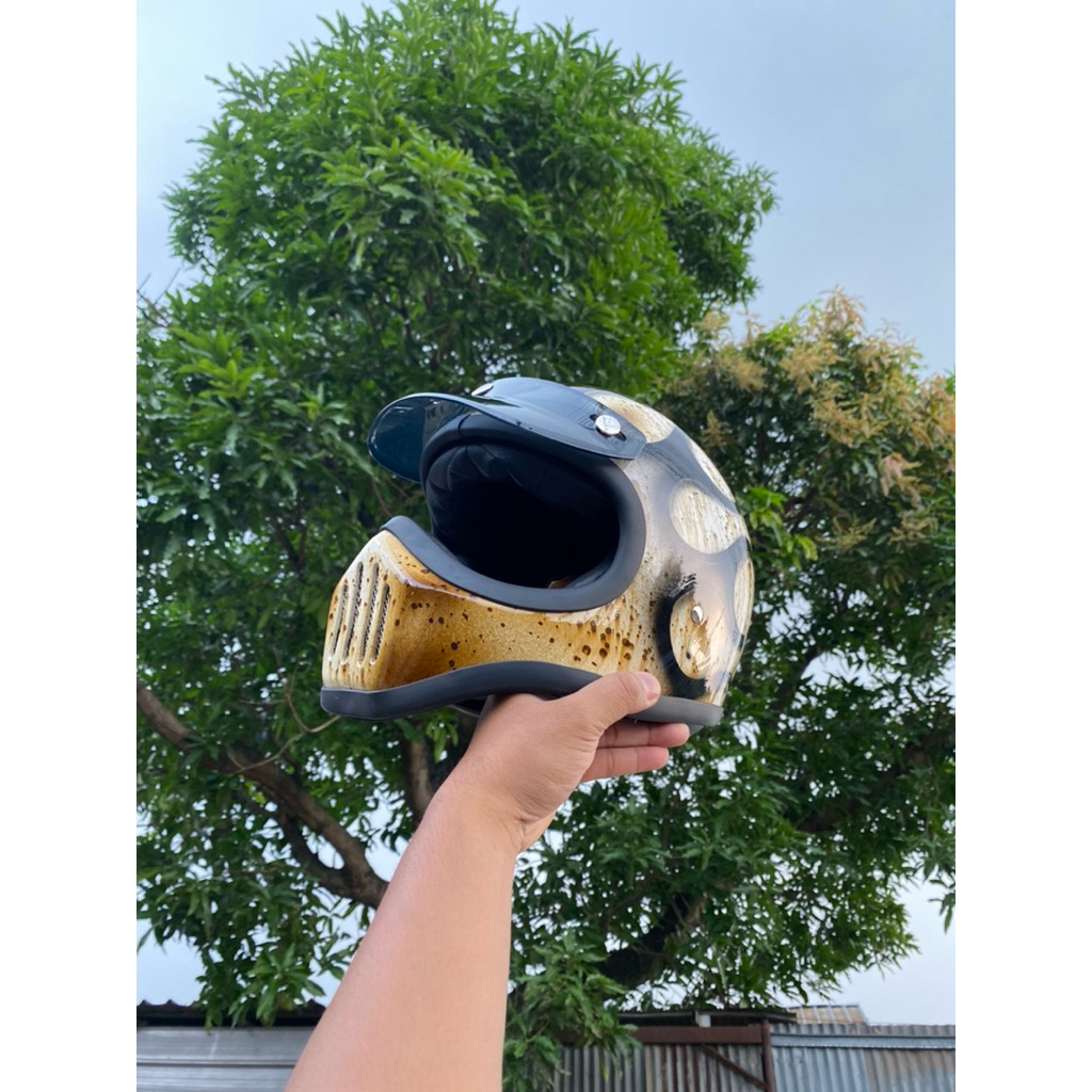 Helm Cakil Flame Custom