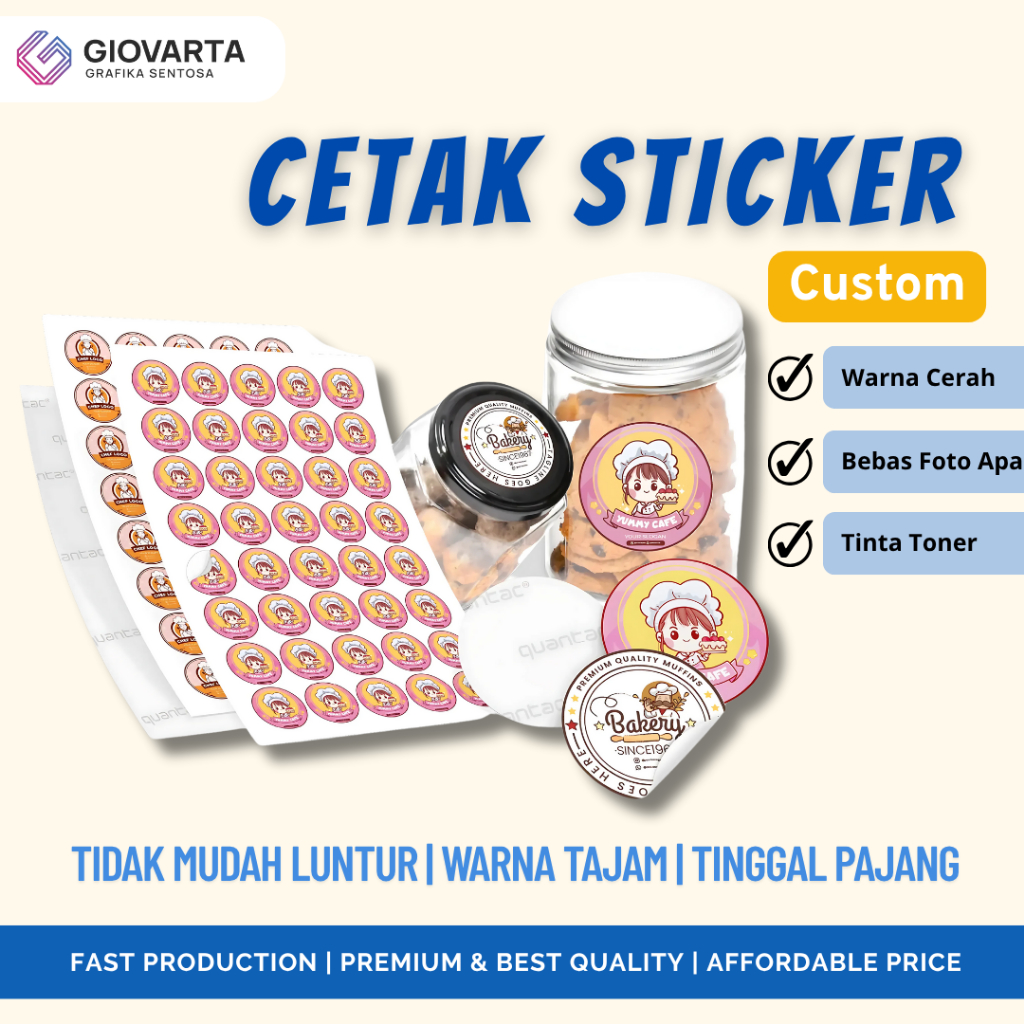 

Cetak Stiker Bulat - Label Bulat - Label Kotak - Label Makanan - Stiker Cromo