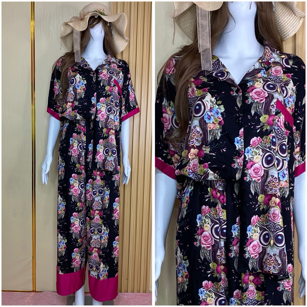 Piyama Wanita Model Kombinasi Viral Kekinian Model Terbaru/Piyama Motif Lengan Pendek